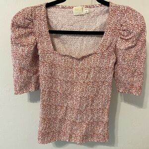 Nation LTD pink smocked top